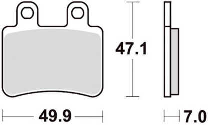 BROMSKLOSS DTR 2004->/DRD PRO 2005-2008 SBS BAK från sbs